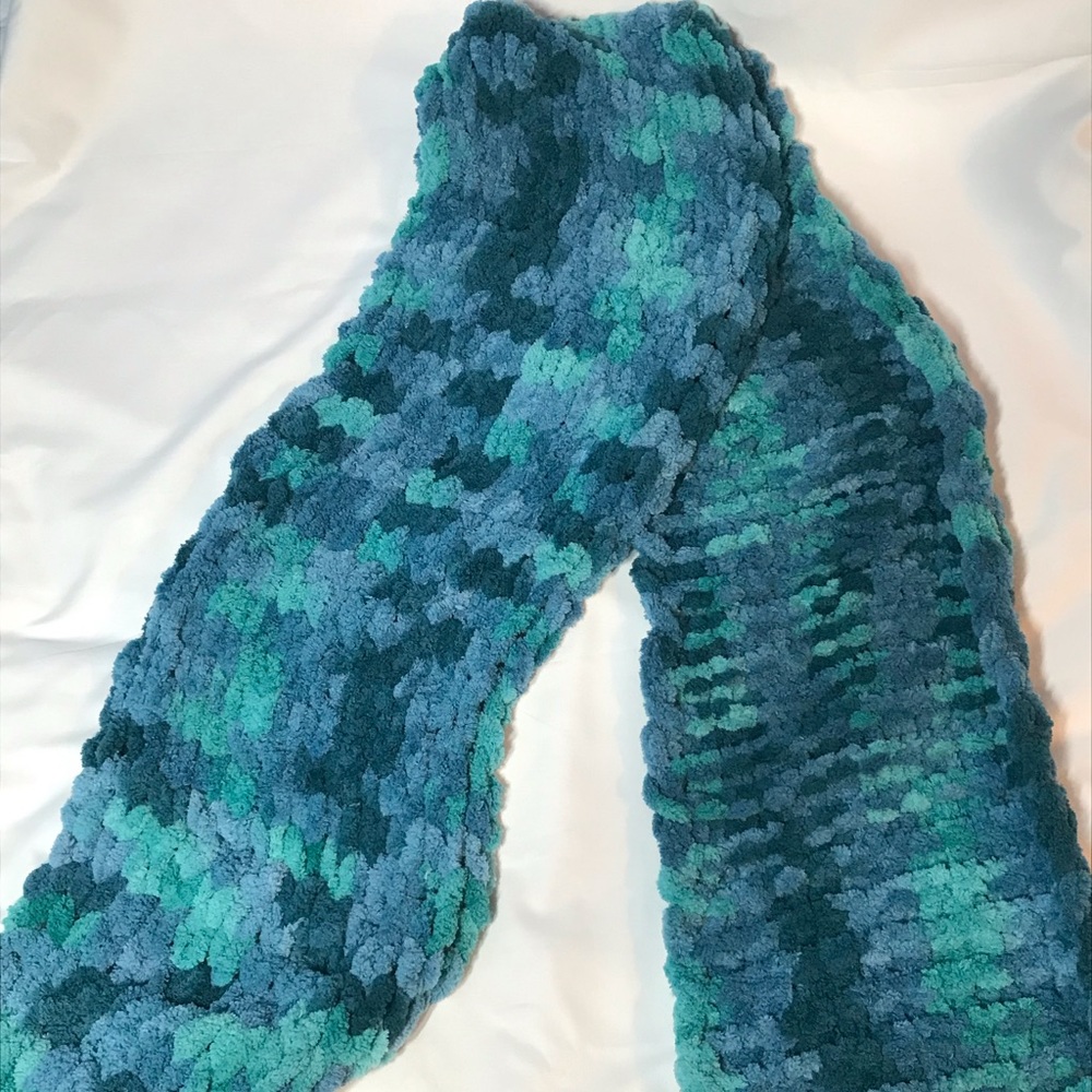 Handmade Scarf- Bernat Alize Blanket EZ Yarn.